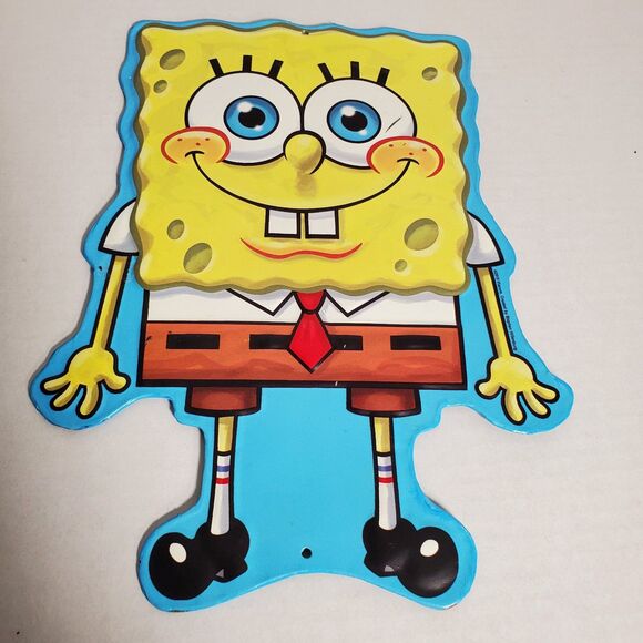 SpongeBob SquarePants Metal Tin Sign Wall Decor Nickelodeon Vintage Style Plaque - Picture 11 of 12